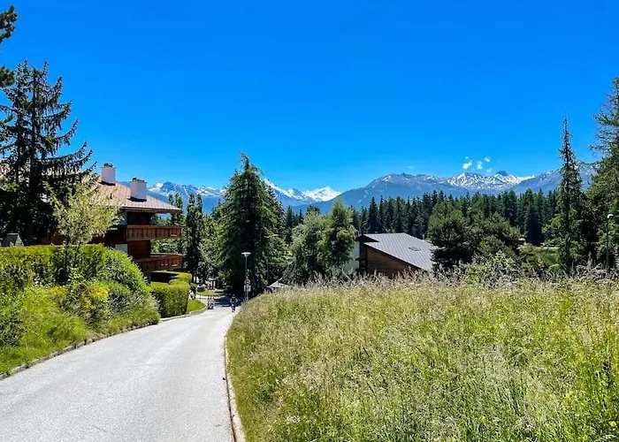 Magnifique Avec Piscine, Balcon Et Vue Appartement Crans-Montana