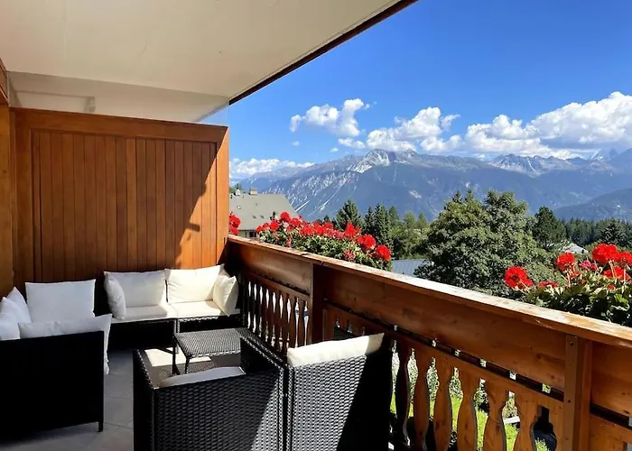 Magnifique Avec Piscine, Balcon Et Vue Crans-Montana